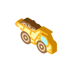 crane hook construction vehicle isometric icon vector illustration