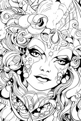 Malbuchseite für Erwachsene