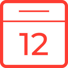 Vector simple icon calendar, 31 day of the month, collection of calendar symbols.