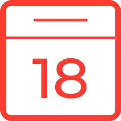 Vector simple icon calendar, 31 day of the month, collection of calendar symbols.