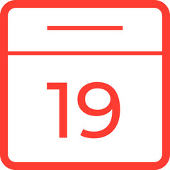Vector simple icon calendar, 31 day of the month, collection of calendar symbols.