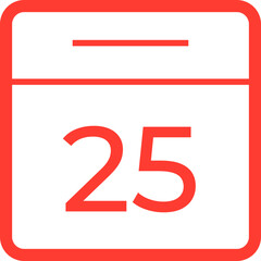 Vector simple icon calendar, 31 day of the month, collection of calendar symbols.