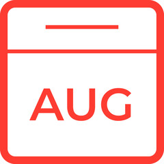 Vector simple icon calendar, month of the year, collection of calendar symbols.