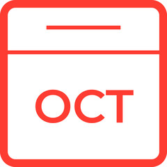 Vector simple icon calendar, month of the year, collection of calendar symbols.