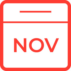 Fototapeta premium Vector simple icon calendar, month of the year, collection of calendar symbols.