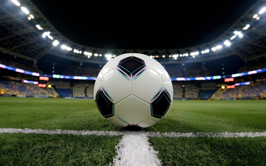 Fototapeta premium soccer ball in stadium