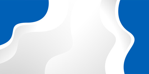 Blue and white wave modern background with white space for text and message. template design