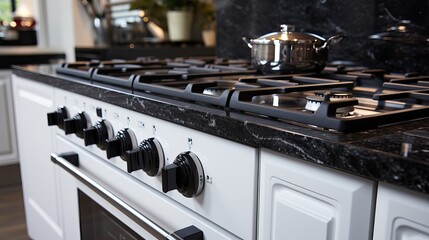 Modern Gas Stove in Contemporary Kitchen