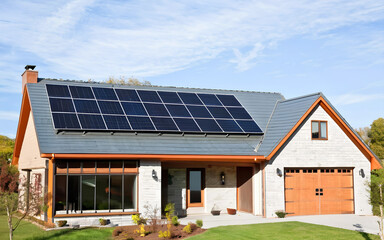 solar panels on a roof