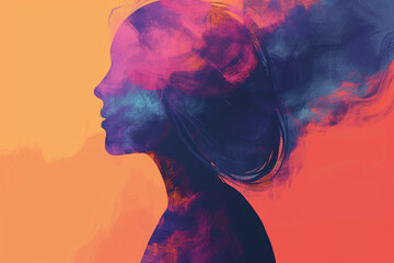 Mental health concept illustration, mental illness treatment,