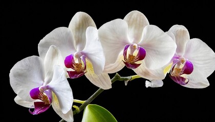 Fototapeta na wymiar artificial flowers orchid with transparent png background