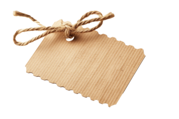 Digital png illustration of blank label, on a transparent background