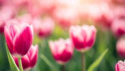 nature of pink flower tulip using as cover page background natural flora wallpaper or template brochure landing page design