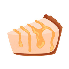 We invite you to enjoy a delightful slice of cake! A tasty illustration for sweet lovers, pastry shops, and confectionery brands.