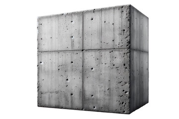 Reinforced concrete block isolated on white