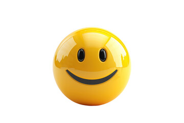 Fototapeta premium Classic smiley emoji isolated on white