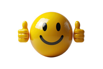 Thumbs-up emoji isolated on white