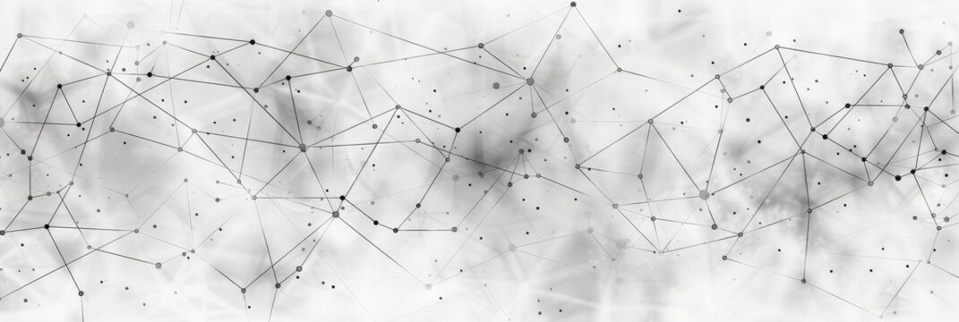 Geometric polygon triangle pattern on white gray background for futuristic digital science concept.