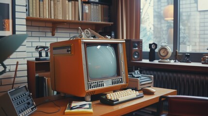 Advertising - product photo of 1950s computer front 