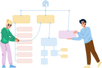 chart sitemap vector