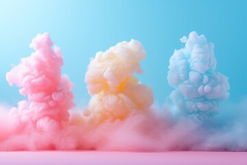 Colorful cotton candy.