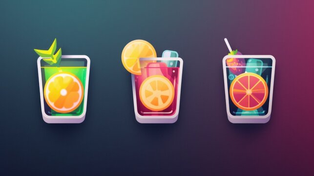 App icon vector-style image of crazy drink