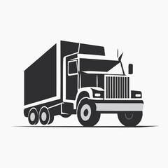 truck logo on a white background 