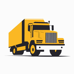 truck logo on a white background 