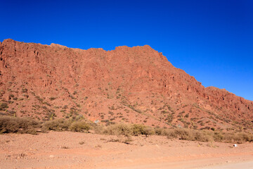 Fototapeta premium Bolivian dirt road view,Bolivia