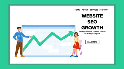 web website seo growth vector