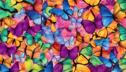 Fototapeta na wymiar Colorful Assortment of Butterflies