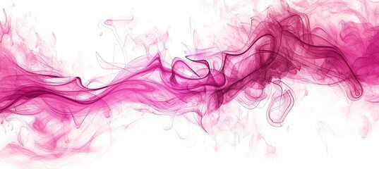 Fototapeta premium Abstract pink and white delicate soft waves flowing design background, modern digital art concept