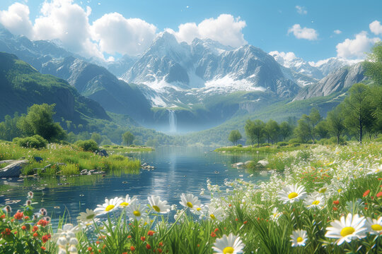 A virtual reality nature exploration app that transports users to various breathtaking natural landscapes, fostering a sense of connection with the environment.  Generative Ai.