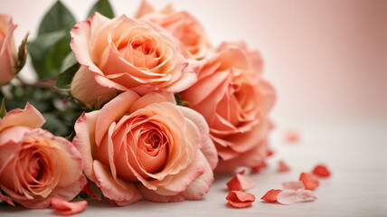 Obraz premium bouquet of pink roses