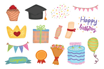 Cute Hand Drawn Special Day Celebration Element