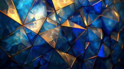 Gold and Blue Marble Abstract Background - obrazy, fototapety, plakaty