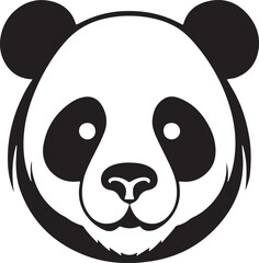 panda head vector illustration