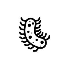 Paramecium Caudatum Flat Vector Icon