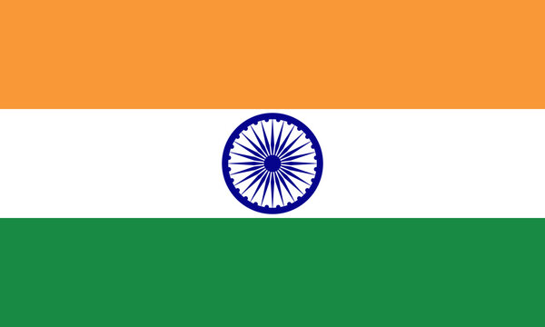 Countries and cultures: the flag of India