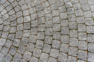 Concrete background. Stone pavement tiles texture background.