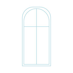 Sketch of a window icon Vector illustration