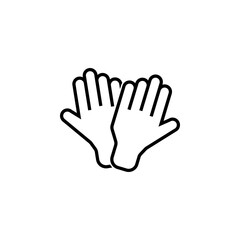 Protective Rubber Gloves Flat Vector Icon