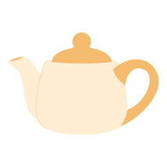 Isolated blue teapot sketch icon Vector illustration