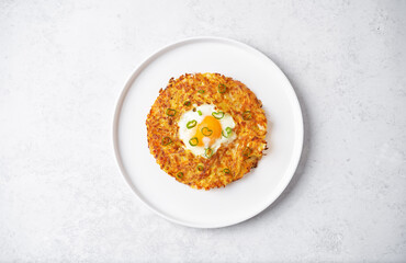 Hash Brown egg nests in a plate
