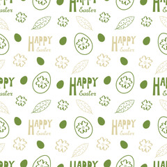 happy easter pattern seamless green egg celebration