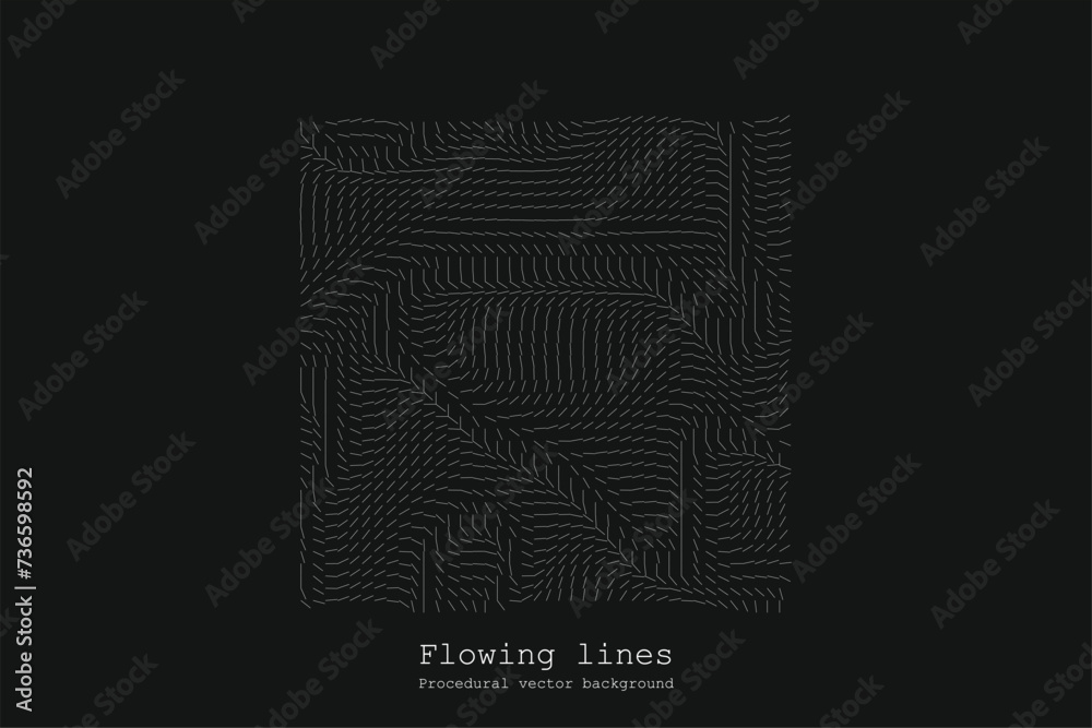 Poster abstract line matrix pattern. noise flow dynamic.