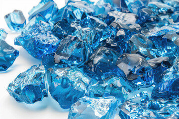 Blue glass stones