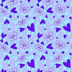 Fototapeta premium Cartoon animals seamless Easter rabbit pattern for wrapping paper and fabrics and linens and kids clothes print