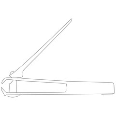 Nail clippers in outline