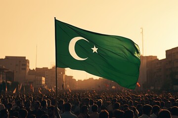 Pakistan day: celebrating unity, freedom, and heritage in a symphony of green and white, honoring the nation's journey towards independence and prosperity on this historic occasion.
